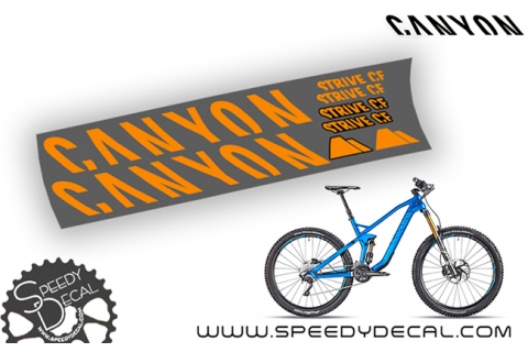 Kit adesivi bici telaio CANYON bdc mtb colori a scelta 14PEZZI
