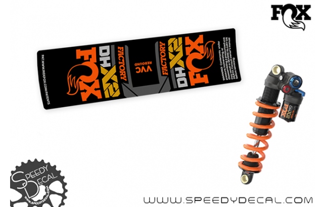 Fox DHX2 Factory racing 2022 - adesivi per ammortizzatore posteriore
