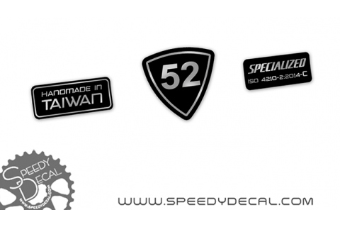 Etichette telai Specialized S-works Road - adesivi personalizzati per telaio