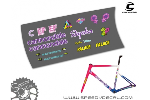 Cannondale Supersix EF Pro Cycling Rapha Palace Tour de France 2022 - kit adesivi per telaio