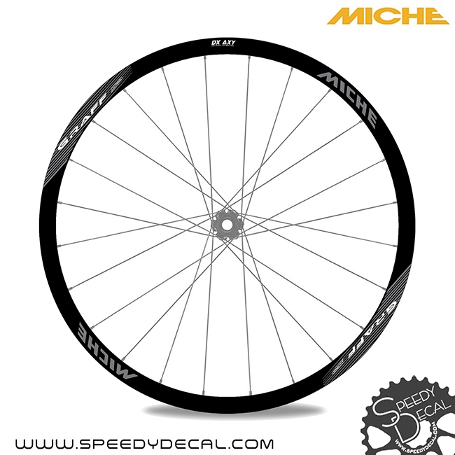 Adesivi per decalcomanie per cerchioni per bici Miche su misura. Miche  adesivi sulla bici -  Italia