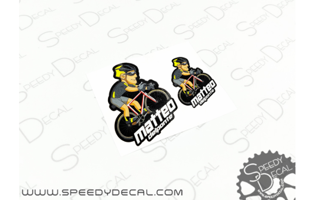 Adesivi con nome + logo ciclista