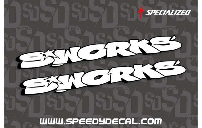 S-works scritte in stile street art - kit adesivi telaio